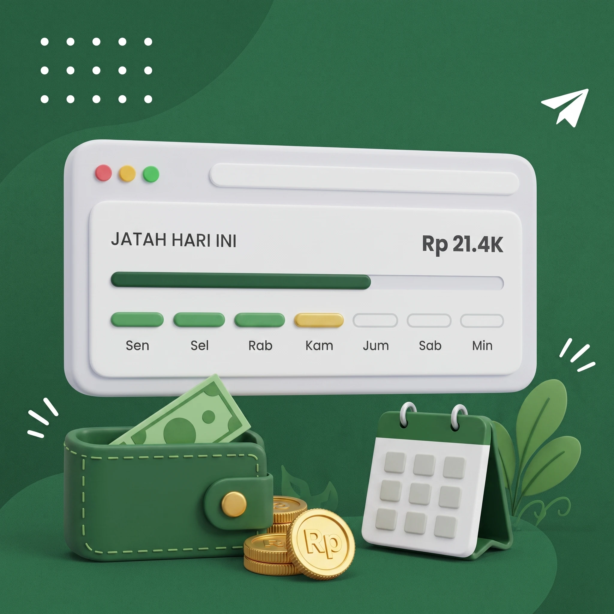 Simulasi Jatah Harian Otomatis